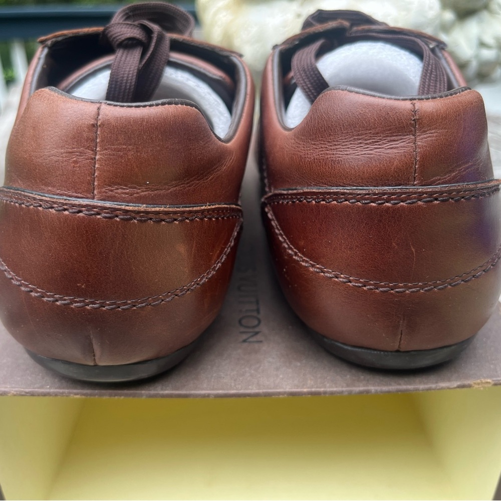 Louis Vuitton Dark Brown Leather Shoes from Paris size 44 - Vintage - Picture 3 of 6